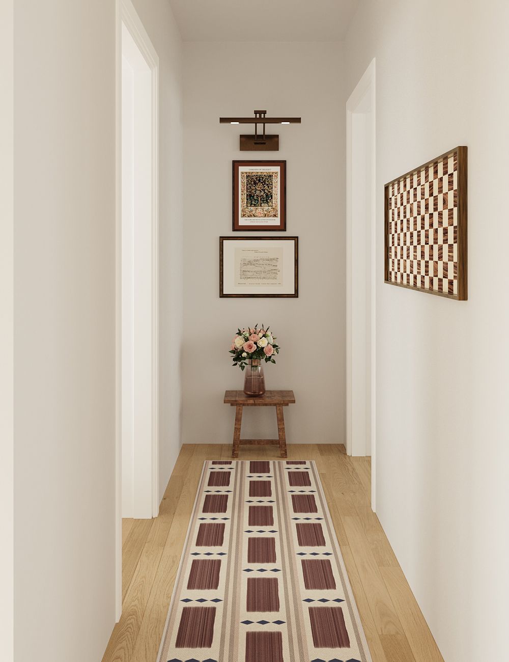 Beach Cabin Terra Cotta Washable Rug