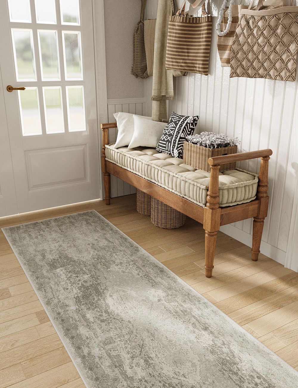 Boutique Revival Sage Haze Washable Rug