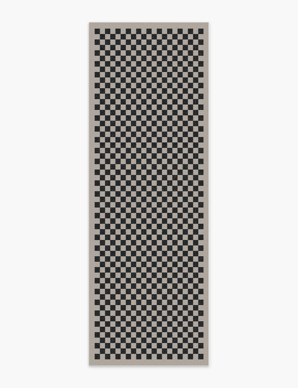 Checker Out Smoky Taupe Washable Rug