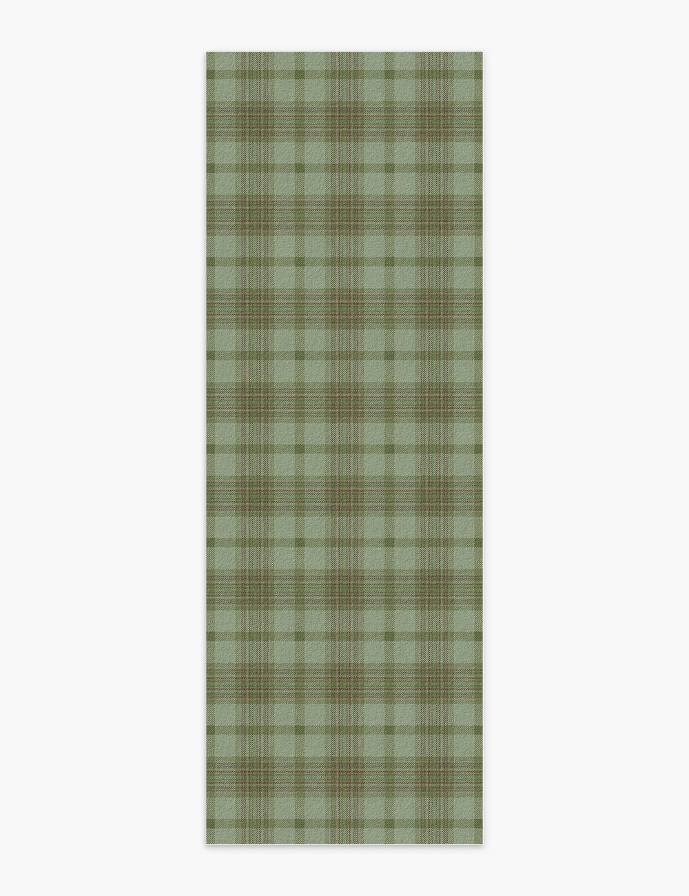 Classic Plaid Willow Green Washable Rug