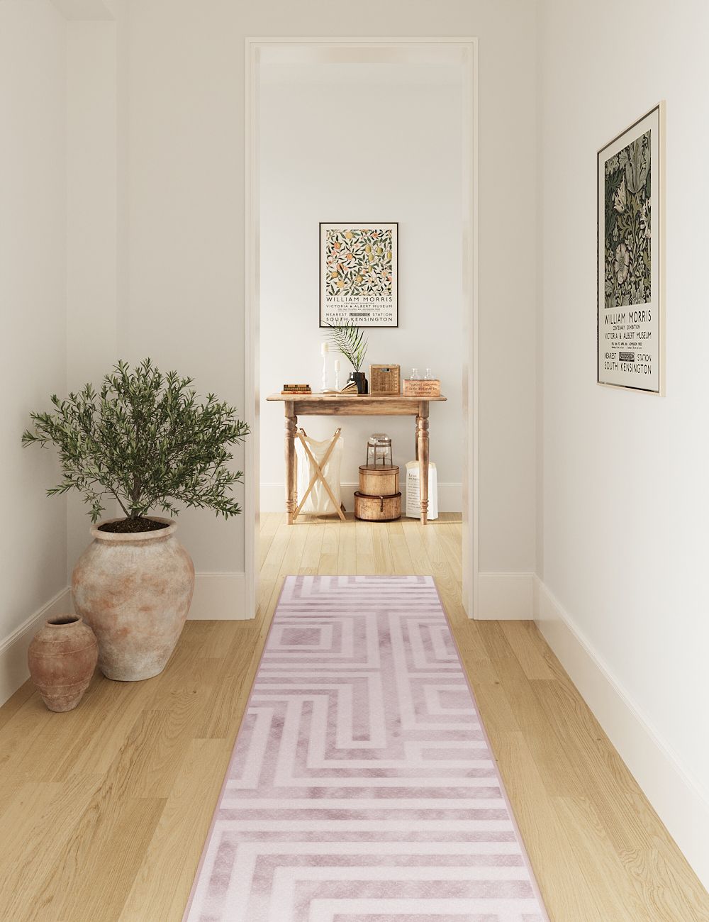 Clear Illusion Light Lavender Washable Rug