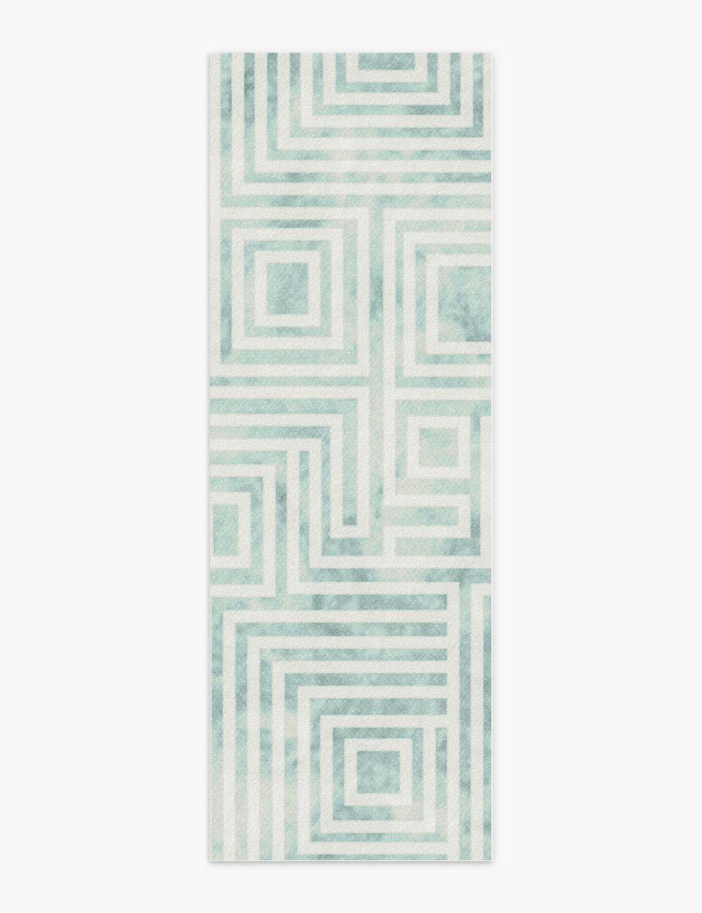 Clear Illusion Soft Aqua Washable Rug