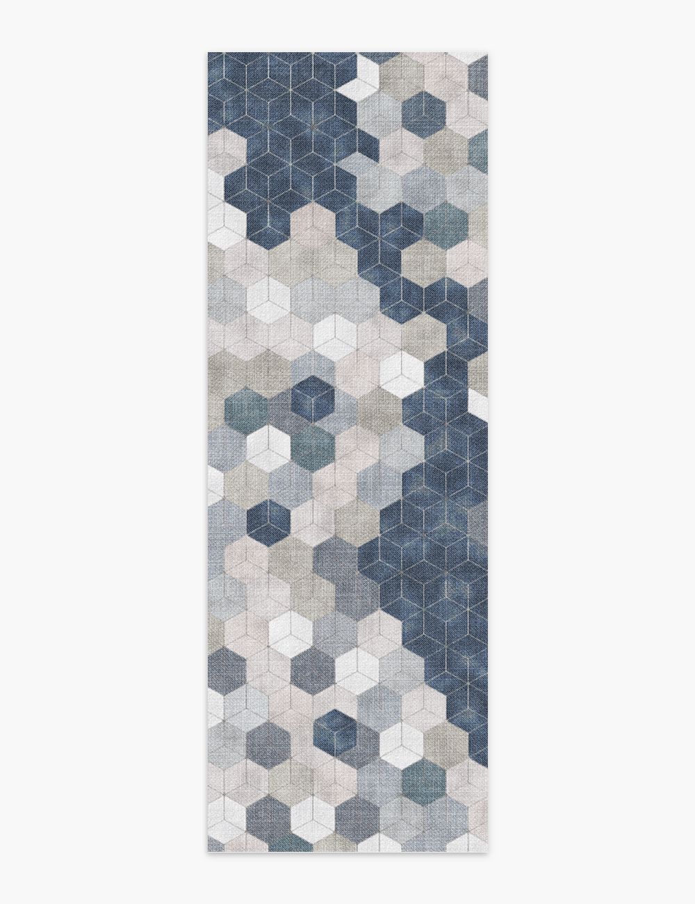 Faded Pieces Midnight Blue Washable Rug