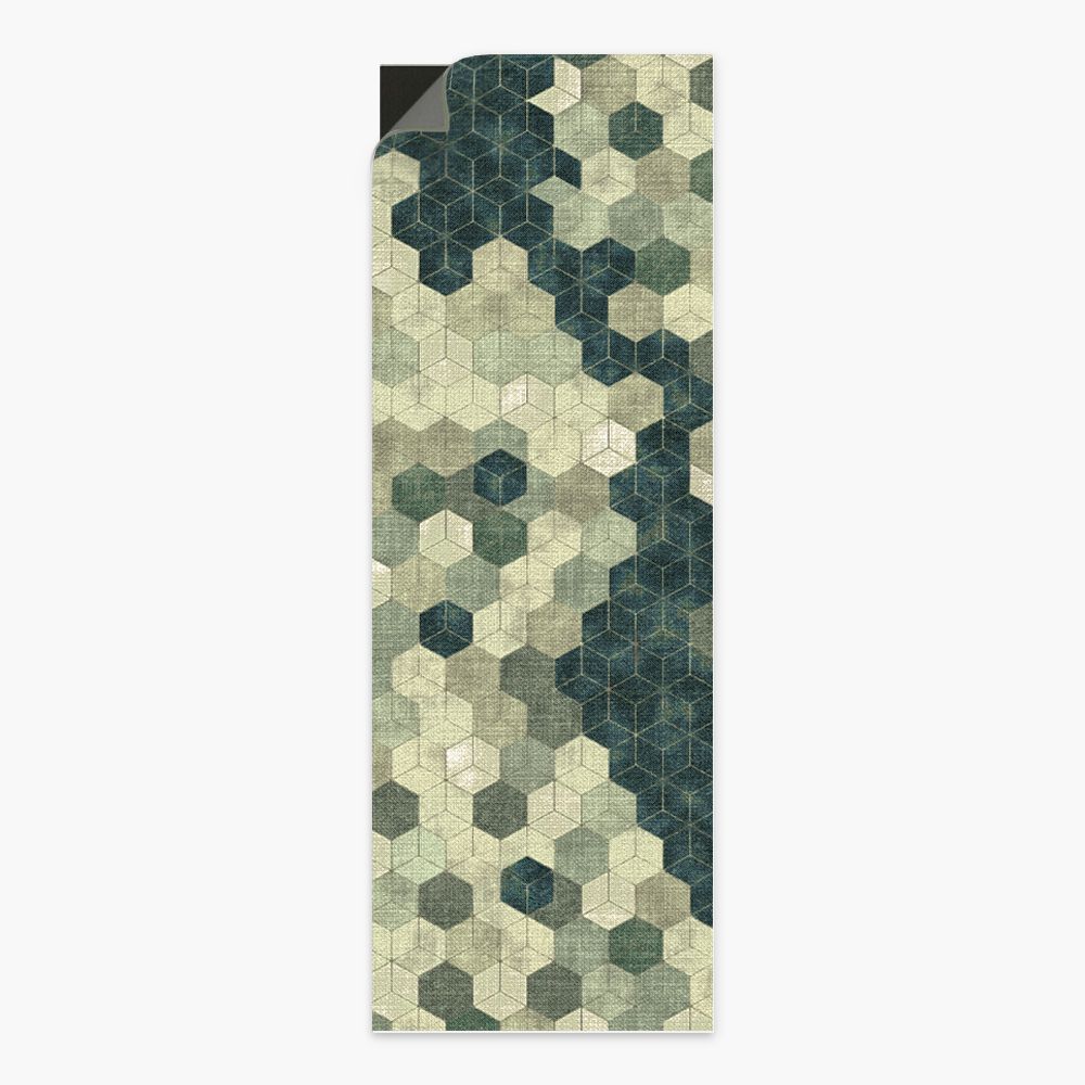 Faded Pieces Moss Green Washable Rug – MerciRugs
