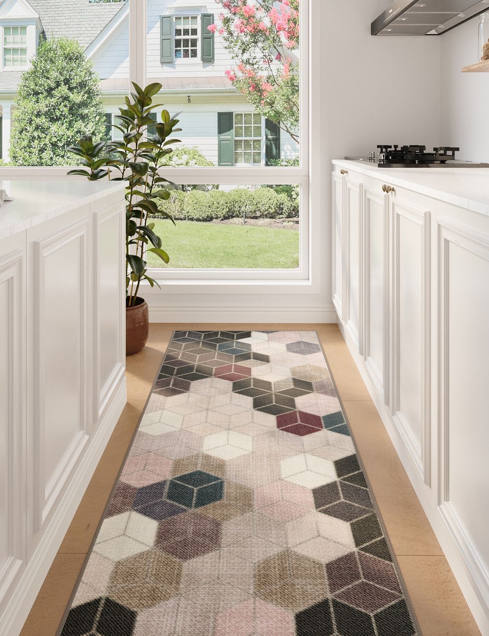 Faded Pieces Multicolour Washable Rug