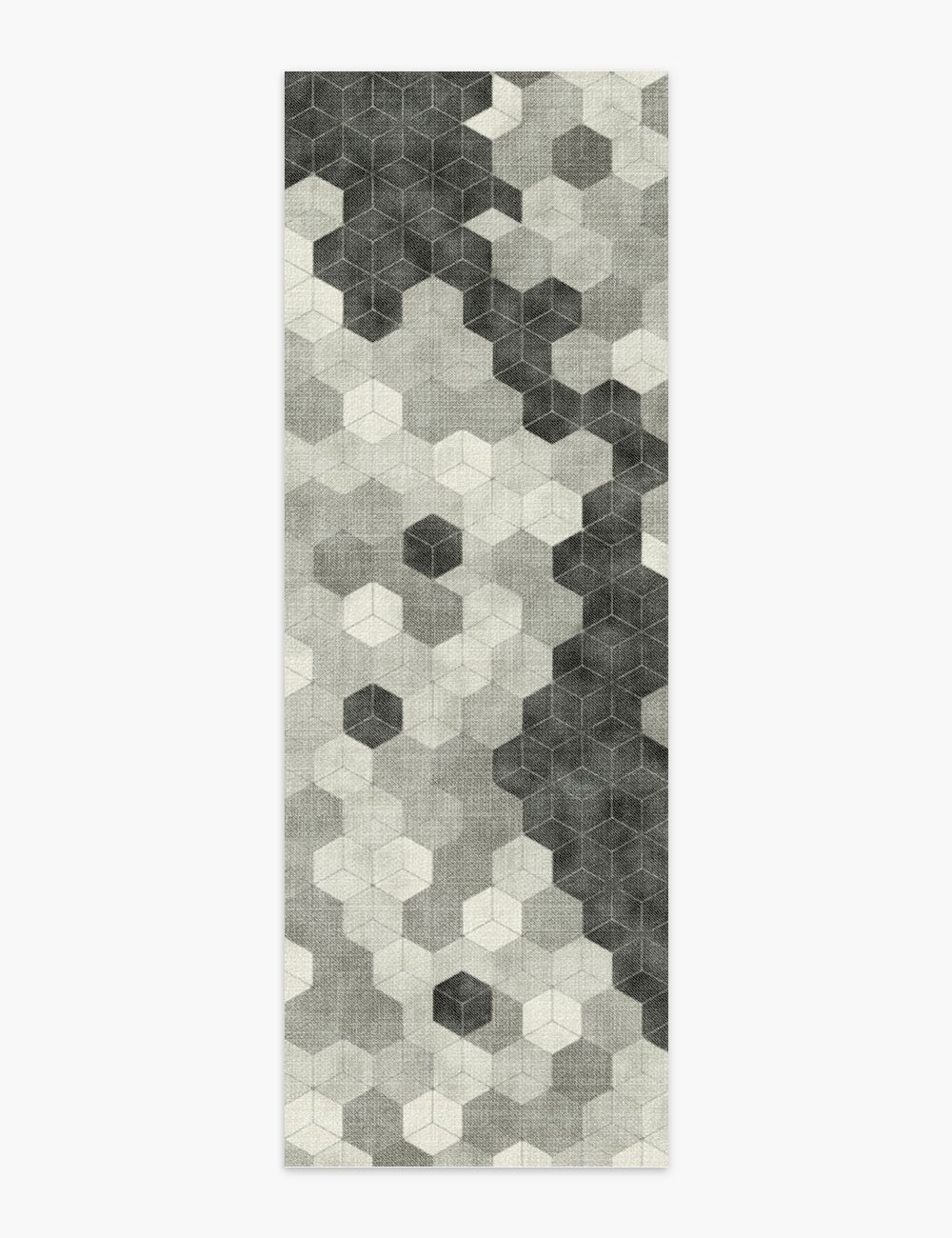 Faded Pieces Stormy Grey Washable Rug