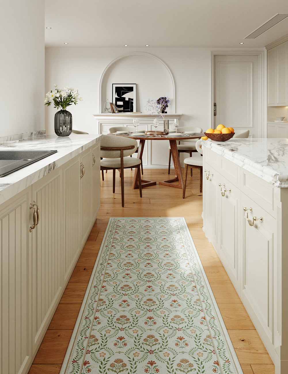 Jewel Garden Rose Quartz Washable Rug