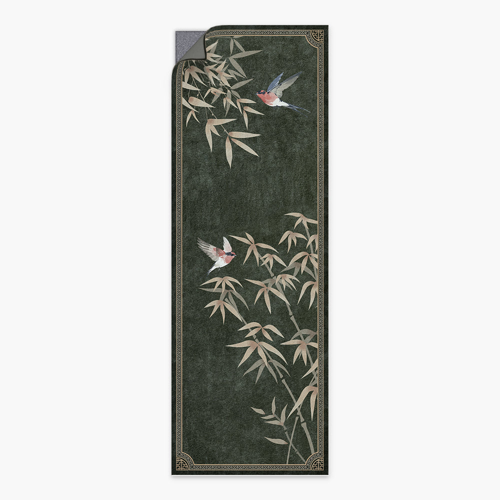 Shadow Custom Rug Lucky Bamboo Shadow Olive Washable Rug β MerciRugs