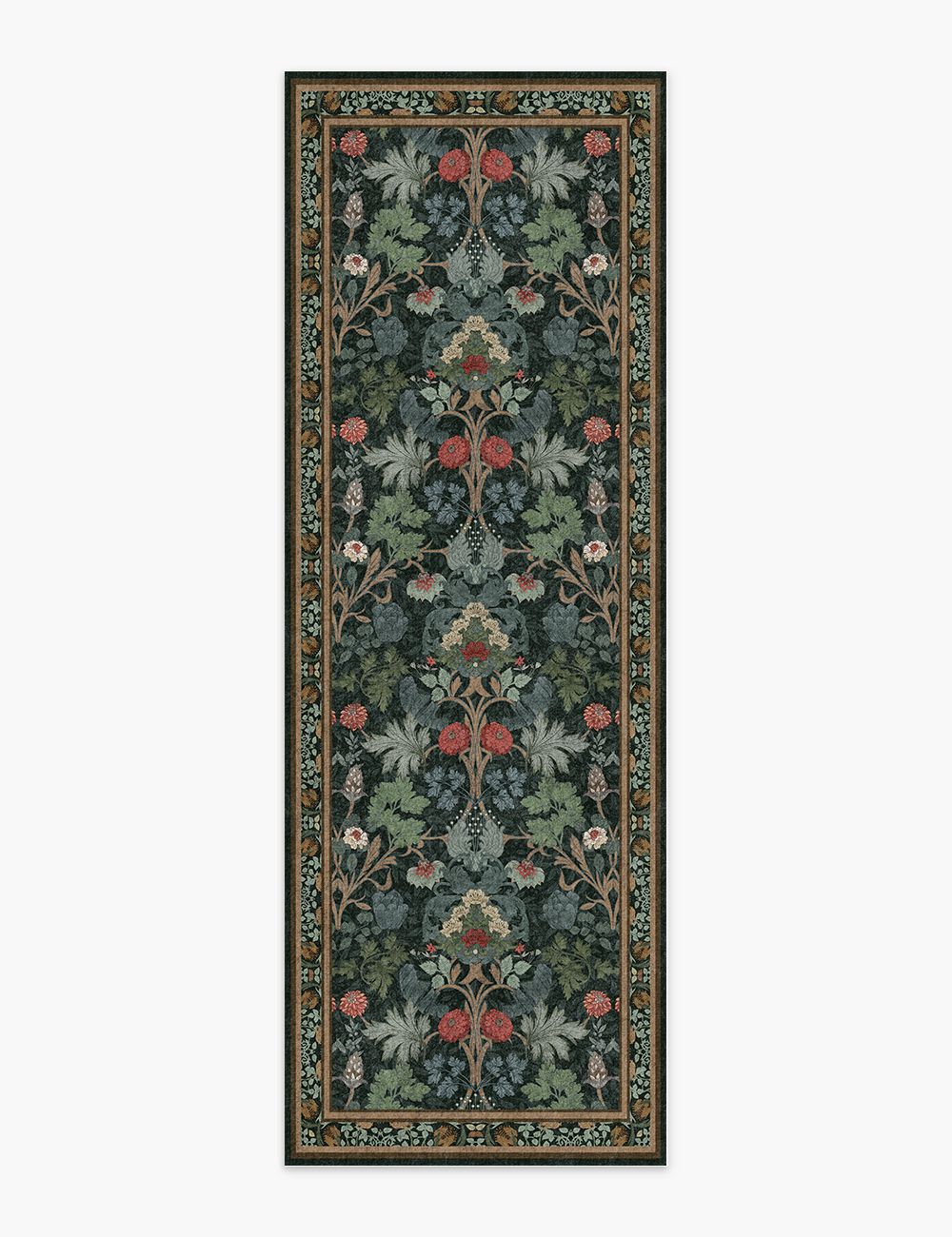 Morning Garden Midnight Forest Washable Rug