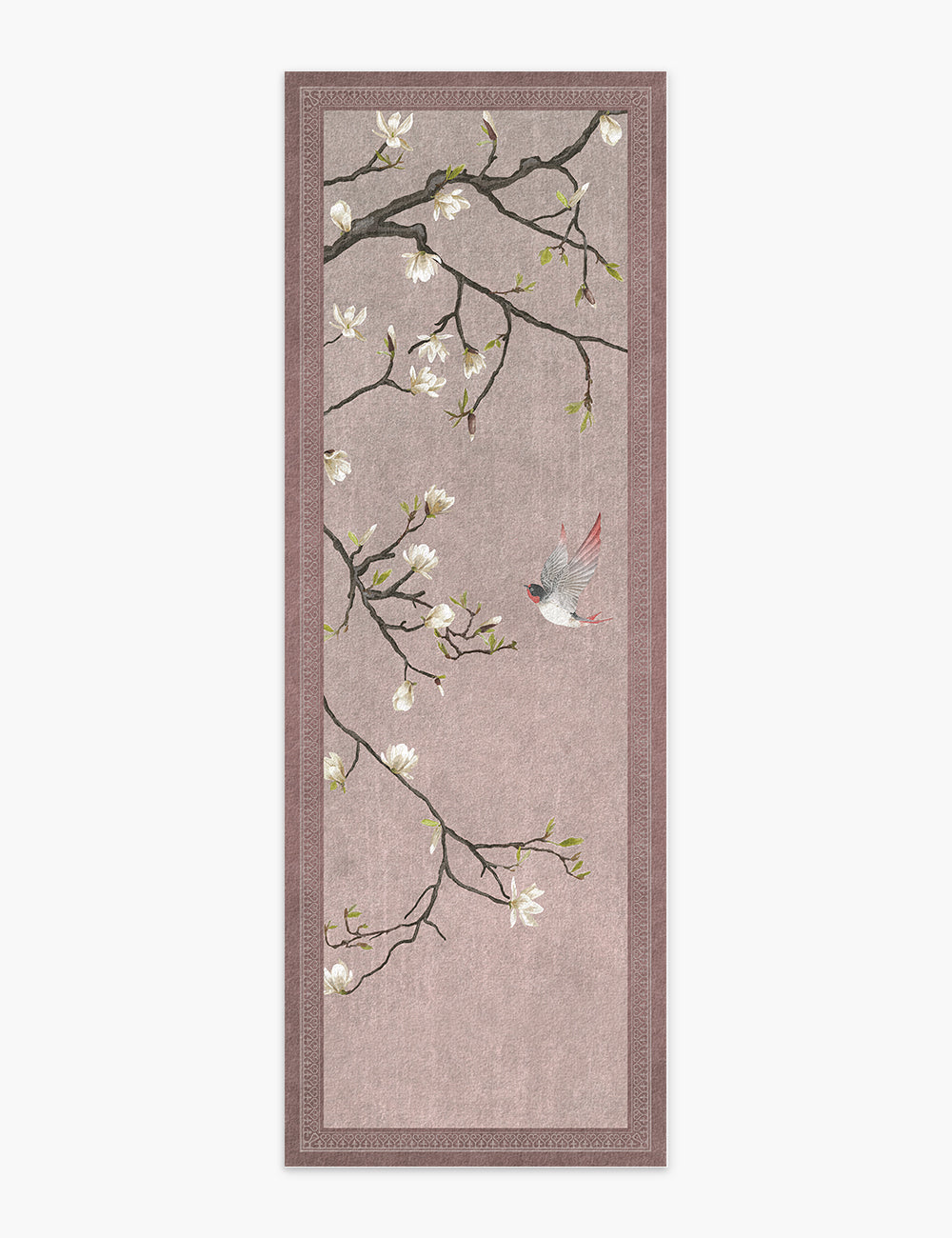 Noble Blossom Blush Pink Washable Rug