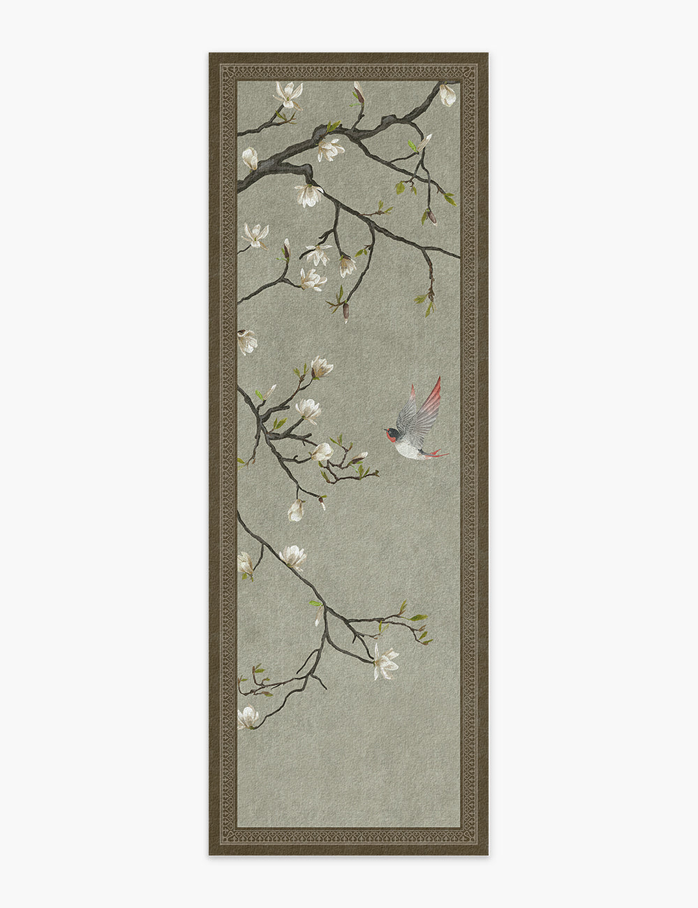 Noble Blossom Soft Taupe Washable Rug