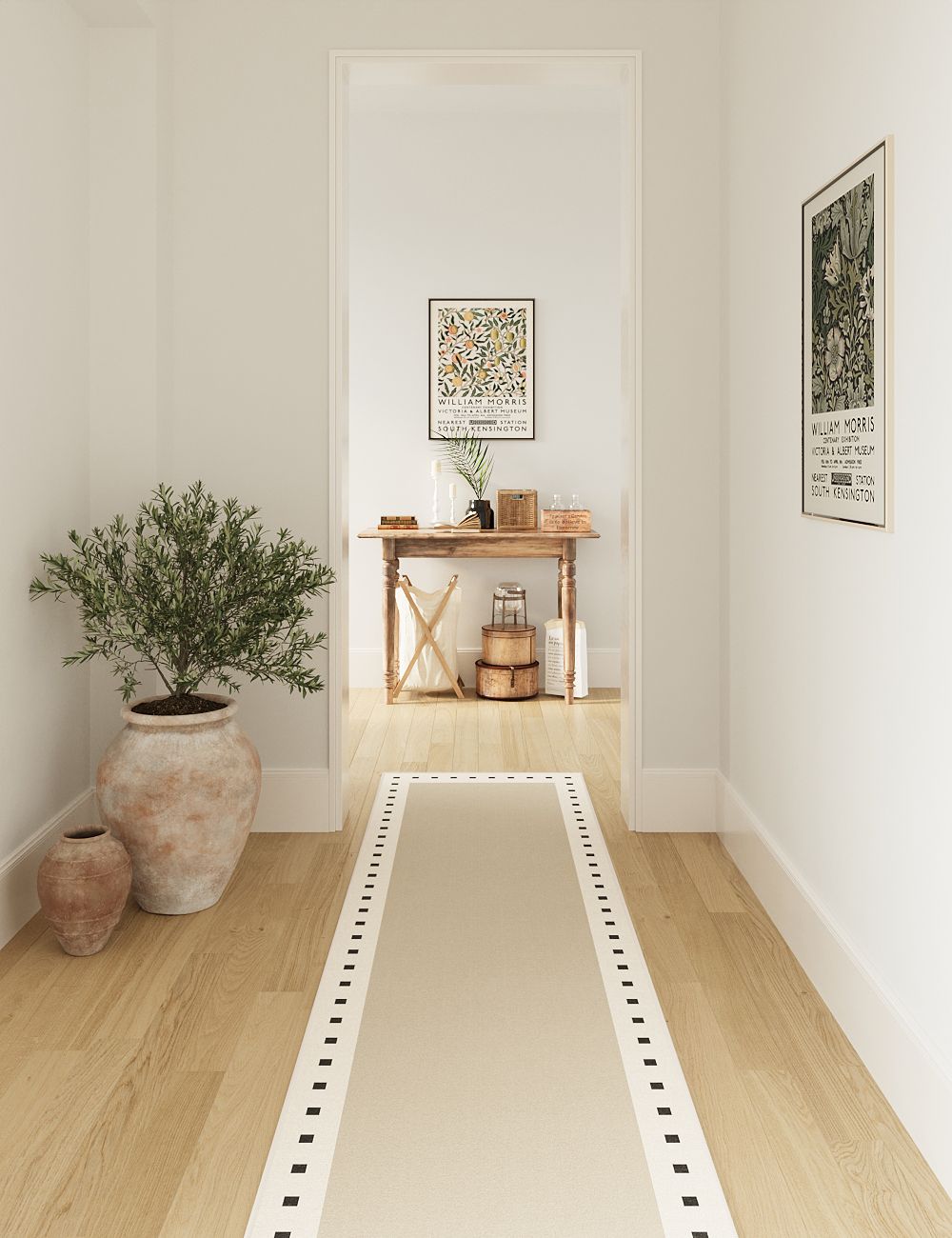 Urban Lines Light Taupe Washable Rug